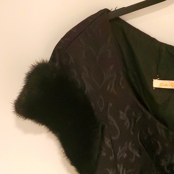 Vintage Black Saks Fifth Avenue Cocktail Dress - Picture 3 of 13